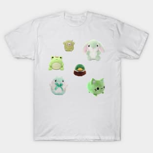 Green Kawaii Plushies Sticker Pack T-Shirt